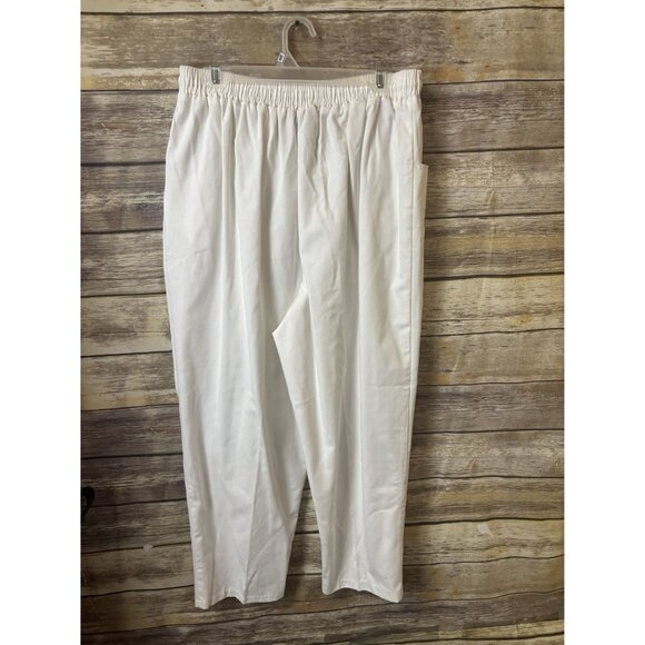 Vintage Separate Issue Pants 20W White Elastic Waist Relaxed Fit With Pockets - Picture 2 of 3